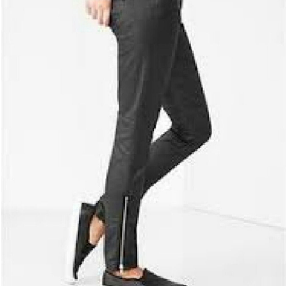 Gap super skinny biker coated khakis